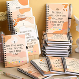 Christian boho Bible verse notebook and pen sets
