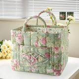 Botanical Floral Quilted Storage Caddy with Pockets