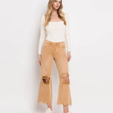 90'S VINTAGE SUPER HIGH RISE CROP FLARE JEANS V2736: KISS OF CALIFORNIA / 25