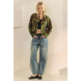 Camo Sequins Contrast Jacket: Camo Sequin / L