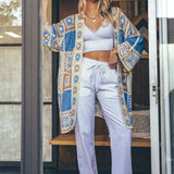 Granny Square Crochet Patchwork Duster Cardigan
