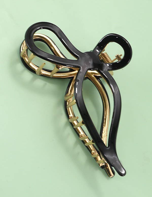 JUMBO CELLULOSE CASTING BOW HAIR CLAW CLIPS | 40H759
