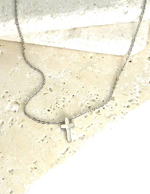 CLASSIC MINI CROSS NECKLACE | 47N15737-CROSS: GOLD