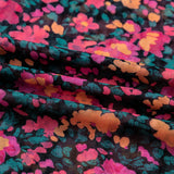 Spring Western Retro Floral Printed Mock Neck Mesh Top (S-4X: Multi-Colored / 2X