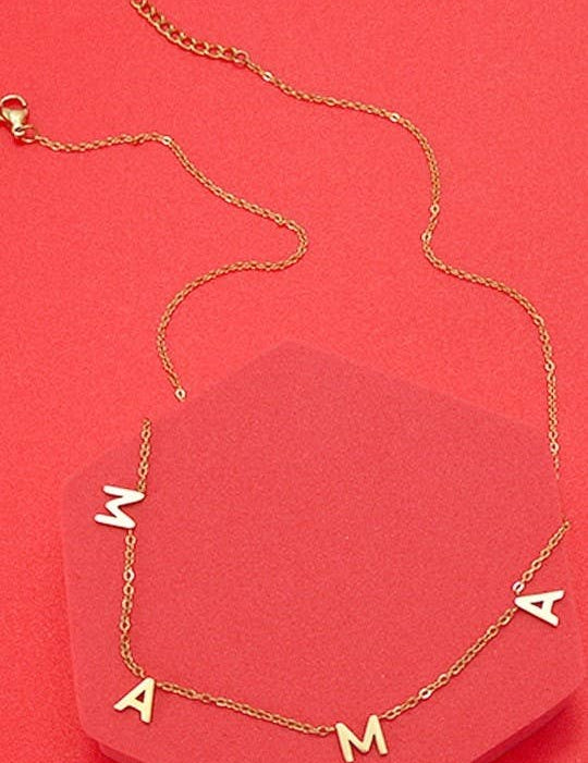 STAINLESS STEEL WATERPROOF TARNISH FREE NECKLACE | 40NK321: Gold