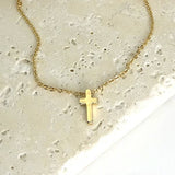CLASSIC MINI CROSS NECKLACE | 47N15737-CROSS: SILVER