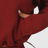 Women Casual Sporty Set: Half Zip Pullover + Wide Leg Pants