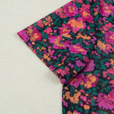 Spring Western Retro Floral Printed Mock Neck Mesh Top (S-4X: Multi-Colored / 2X