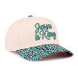 ,,, 1208 Jesus Is King Two Tone Cotton Hat SI-29165: LEOPARD-192519 / OS