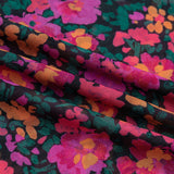 Spring Western Retro Floral Printed Mock Neck Mesh Top (S-4X: Multi-Colored / 2X