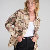 What a Friend in Jesus Camo Shacket: XS