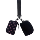 ,,,.0810 Dual Pouch Wristlet Keychain Wallet SI-26443: WHITE/MINT-169228 / OS
