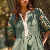 Solid Airflow Peplum Blouse : Mocha / M