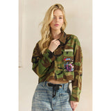 Camo Sequins Contrast Jacket: Camo Sequin / S