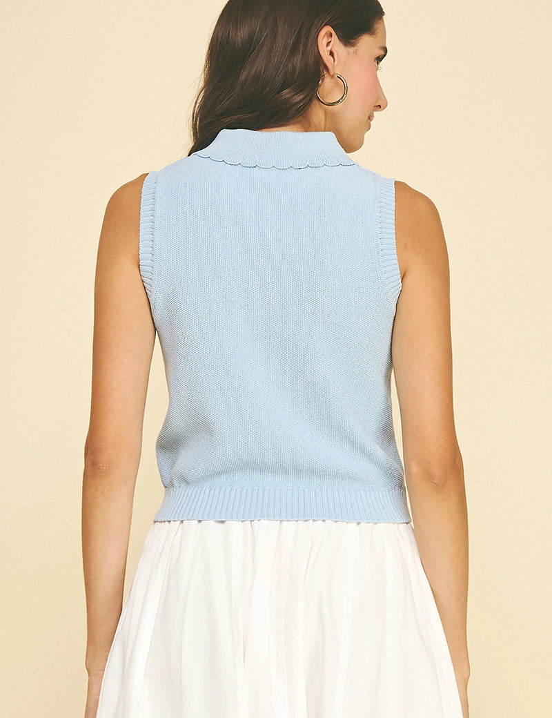 Floral Embroidered Knit Top