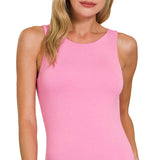 ',...Premium Rayon Double Layered  Tank Top: BLACK-163567 / L