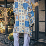 Granny Square Crochet Patchwork Duster Cardigan
