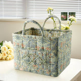 Botanical Floral Quilted Storage Caddy with Pockets