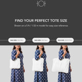 White Canvas Ruffle Tote | Tote Bags | Cotton Canvas Totes
