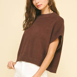 DROPPED SHOULDER SWEATER TOP IVORY / L