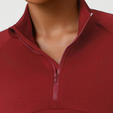 Women Casual Sporty Set: Half Zip Pullover + Wide Leg Pants