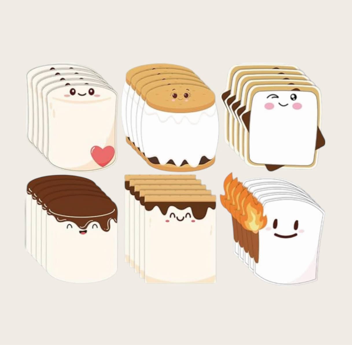Marshmallow notepad and pen set
