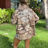 What a Friend in Jesus Camo Shacket: XS