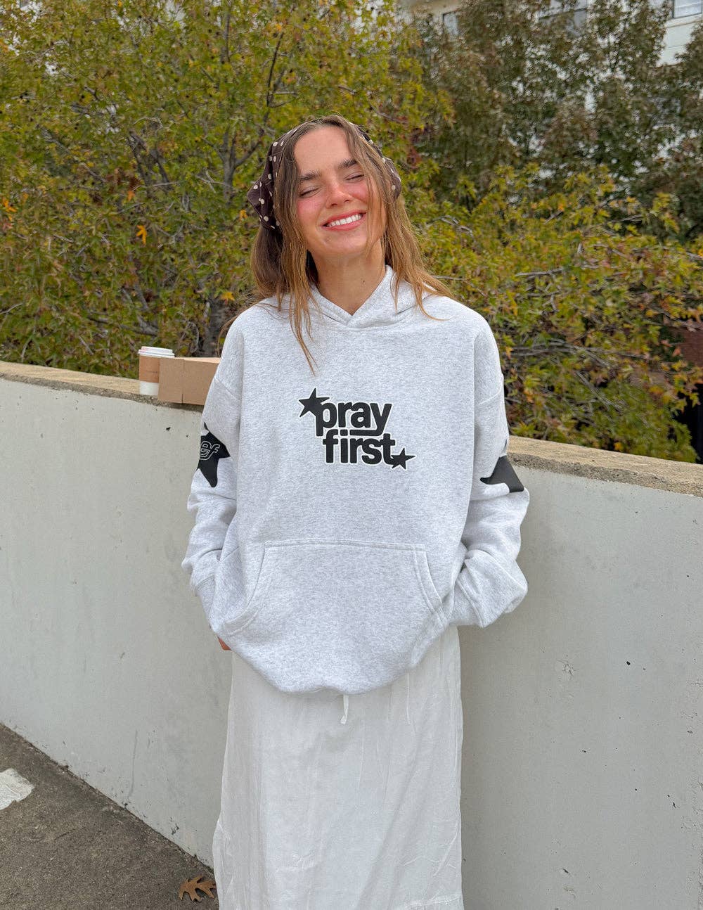 Pray First Unisex Hoodie: XS