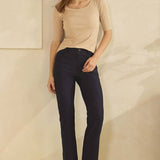 Pure Comfort Modern Mid Sleeve Ribbed Fitted Top