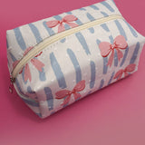 STRAWBERRY WESTERN BOW MAKEUP COSMETIC POUCH BAG | 40P544: FLOWER D