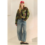Camo Sequins Contrast Jacket: Camo Sequin / S