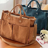 Fall Corduroy Tote Bags: Ginger Yellow