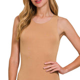',...Premium Rayon Double Layered  Tank Top: BROWN-186270 / S